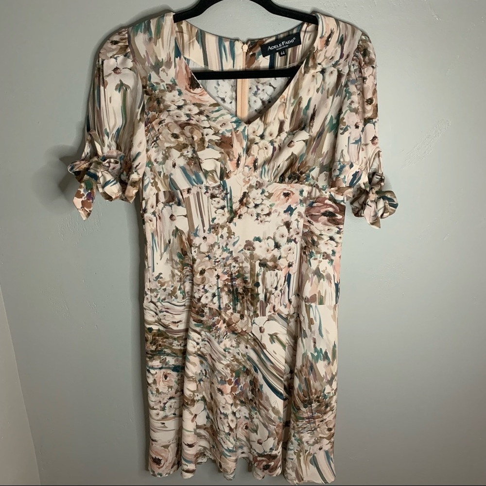 Adele Fado 100% Silk Floral Dress - Picture 3 of 8